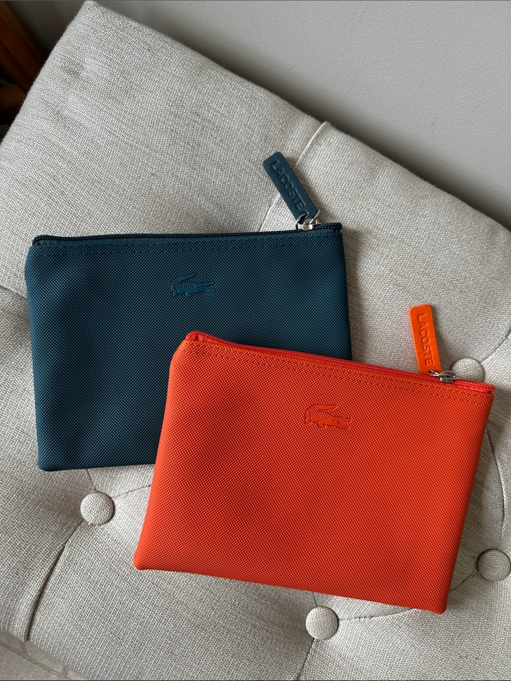 Set of Lacoste / Turkish Airlines Collab Zipper Pouches